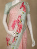 Blush Pink and Grey  Floral Sequins Embellished Design Georgette Saree with Embroidered Border