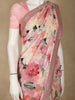 Blush Pink and Grey  Floral Sequins Embellished Design Georgette Saree with Embroidered Border