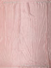Blush Rose Pink and Ivory White Striped and Mirror Embellised Design Satin Saree with Scalloped Border