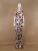 Blush Pink And Earthy Tones Abstract Printed Semi Tussar Silk Saree - Diadem