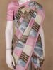 Blush Pink And Earthy Tones Abstract Printed Semi Tussar Silk Saree - Diadem