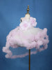 Blush Pink Floral Appliqué Net Frock with Voluminous Net Ruffles - Diadem
