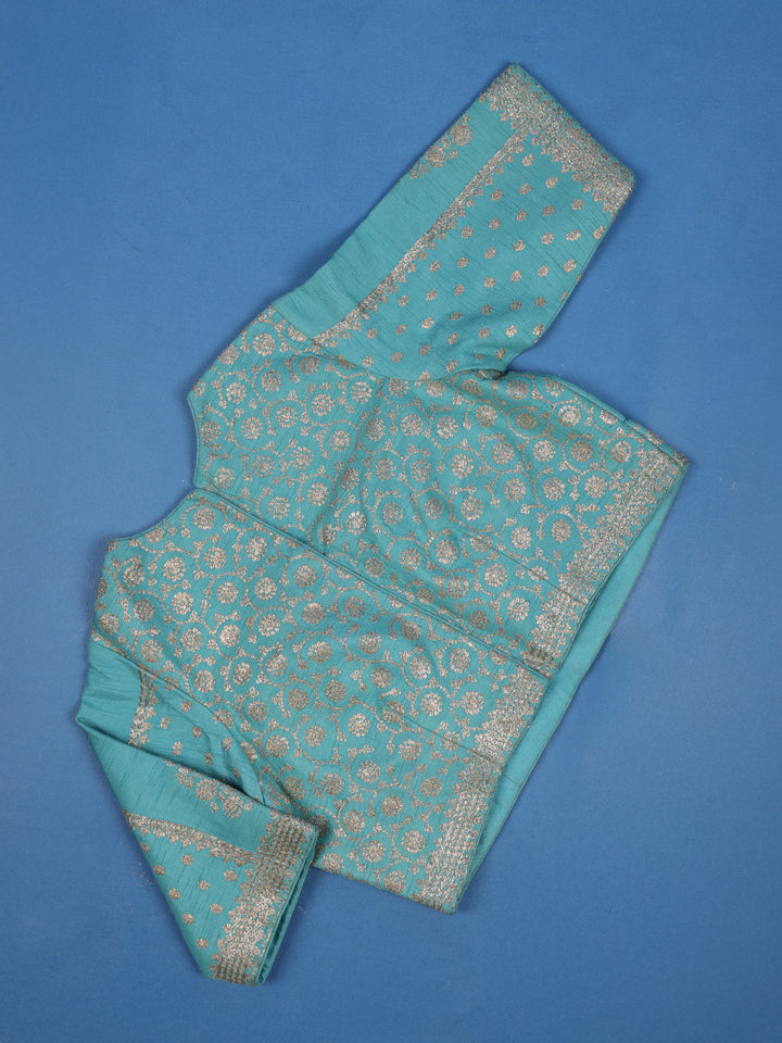 Blush Pink Floral Design Banarasi Silk Saree - Diadem