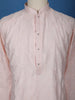 Blush Pink Thread Embroidered Kurta Set , With Pant - Diadem