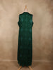 Bottle Green Abstract Embroidered Design Georgette Palazzo Suit with Long Coat