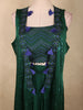 Bottle Green Abstract Embroidered Design Georgette Palazzo Suit with Long Coat