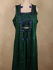 Bottle Green Abstract Embroidered Design Georgette Palazzo Suit with Long Coat