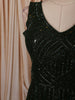 Bottle Green Abstract Sequins and Beads Embroidered Design Georgette Party Wear Peplum Palazzo Suit with Matching Dupatta