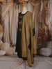 Bottle Green Abstract Thread Embroidered Design Cotton Straight Cut Salwar Suit with Contrast Dupatta