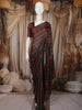 Bottle Green Ajrakh Printed Design Crepe Saree