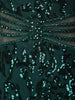 Bottle Green All Over Heavy Sequins and Crystal Embroidered Design Sequins Fabric Party Wear Fish Cut Gown