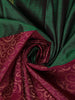Bottle Green Butta  Design Pure Kanchipuram Silk Saree