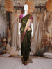 Bottle Green Butta Design Pure Kanchipuram Silk Saree