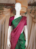 Bottle Green Butta  Design Pure Kanchipuram Silk Saree