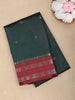 Bottle Green Butta Design Soft Silk Fancy Wear Saree with Contrast Zari Border