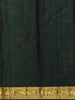 Dark Green Butta Woven Design Kanchipuram Silk Saree with Zari Border