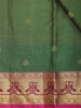 Bottle Green  Butta Woven Design Kanchipuram Silk Saree with Zari Border