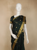 Dark Green Butta Woven Design Kanchipuram Silk Saree with Zari Border