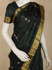 Dark Green Butta Woven Design Kanchipuram Silk Saree with Zari Border