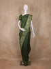 Bottle Green Butta Woven Design Semi Tussar Saree with Zari Border