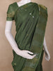 Bottle Green Butta Woven Design Semi Tussar Saree with Zari Border