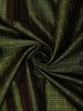Bottle Green Checked Zari Woven Design Pure Kanchipuram Silk Saree with Contrast Double Zari Border