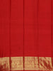 Bottle Green Checks And Floral Butta Pure Kanchipuram Silk Saree