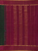 Bottle Green Checks Woven Pure Kanchipuram Silk Saree With Zari Border