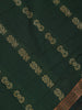 Bottle Green Floral Butta Design Cotton Saree