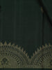 Bottle Green Floral Butta Woven Pure Kanchipuram Silk Saree