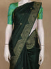 Bottle Green Floral Butta Woven Pure Kanchipuram Silk Saree