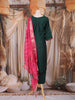Bottle Green Floral Design Cotton Straight-Cut Salwar Suit with Floral Dupatta