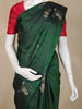 Bottle Green Floral Design Kanchipuram Silk Saree