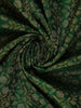 Bottle Green Floral Design Pure Kanchipuram Silk Saree With Zari Border