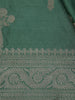 Bottle Green Floral Design Tussar Silk Saree - Diadem