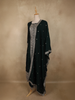 Bottle Green Floral Embroidered Georgette Salwar Suit