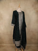 Bottle Green Floral Embroidered Georgette Salwar Suit