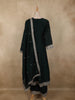 Bottle Green Floral Embroidered Georgette Salwar Suit