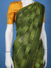 Bottle Green Floral Print Chiffon Saree