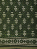 Bottle Green Floral Printed Design Chanderi Cotton Casual Wear Saree