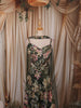 Bottle Green Floral Printed Design Chiffon Party Wear Lehenga With Matching Choker Dupatta