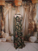 Bottle Green Floral Printed Design Chiffon Party Wear Lehenga With Matching Choker Dupatta