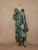 Bottle Green Floral Printed Design Cotton Salwar Suit