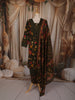 Bottle Green Floral Printed Design Cotton Salwar Suit with Dupatta