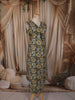 Bottle Green Floral Printed Design Cotton Straight Cut Salwar Suit