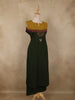 Bottle Green Floral Thread Embroidered Design Cotton Palazzo Suit
