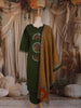 Bottle Green Floral Thread Embroidered Design Cotton Straight Cut Salwar Suit with Contrast Dupatta