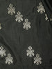Bottle Green Floral Thread Embroidered Design Semi Tussar Saree with Contrast Blouse