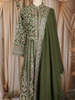 Bottle Green Floral Thread and Sequins Embroidered Design Georgette Lehenga with Dupatta