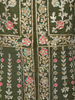 Bottle Green Floral Thread and Sequins Embroidered Design Georgette Lehenga with Dupatta